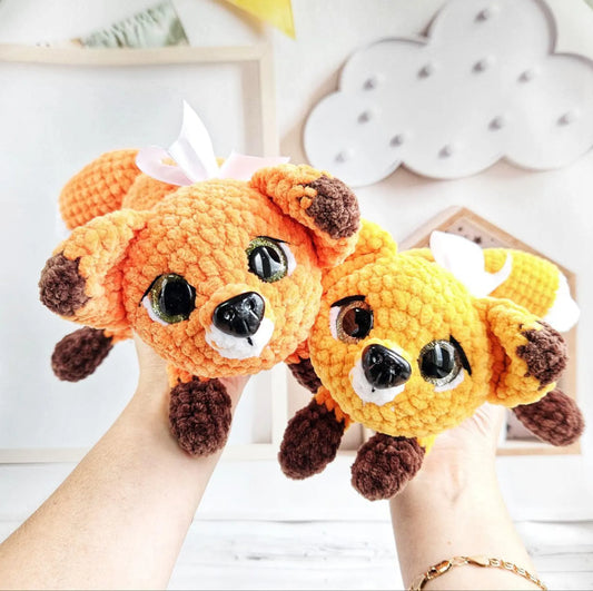 No-Sew Crochet Fox Pattern – Amigurumi Tutorial PDF (English)