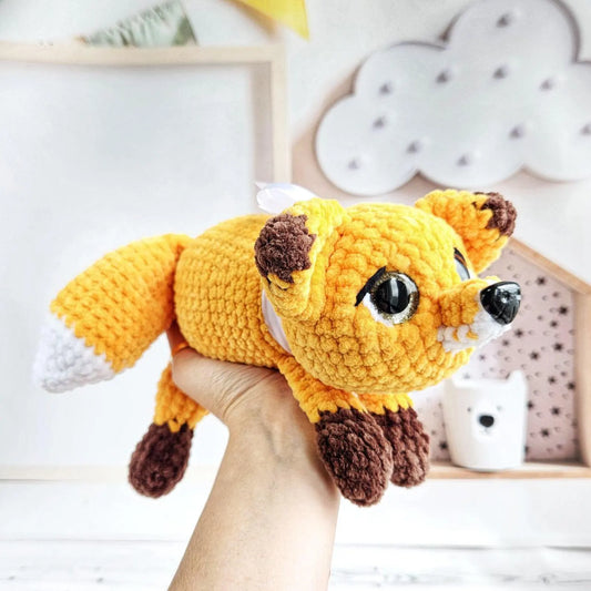 No-Sew Crochet Fox Pattern – Amigurumi Tutorial PDF (English)